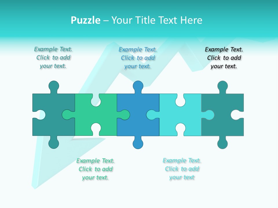 A Blue Arrow Pointing Upward On A White Background PowerPoint Template