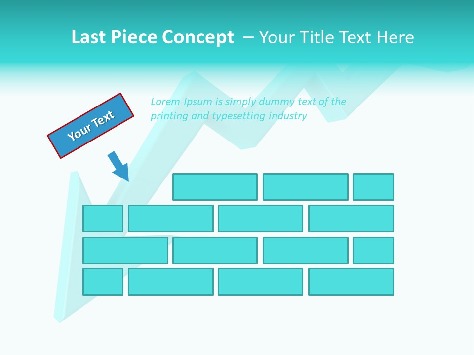 A Blue Arrow Pointing Upward On A White Background PowerPoint Template