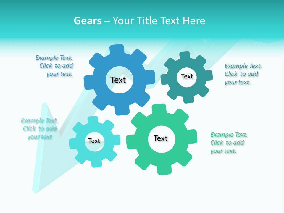 A Blue Arrow Pointing Upward On A White Background PowerPoint Template