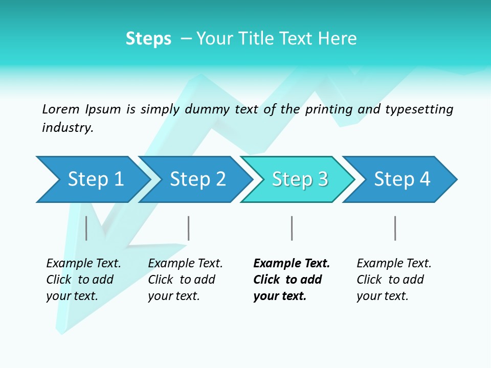 A Blue Arrow Pointing Upward On A White Background PowerPoint Template