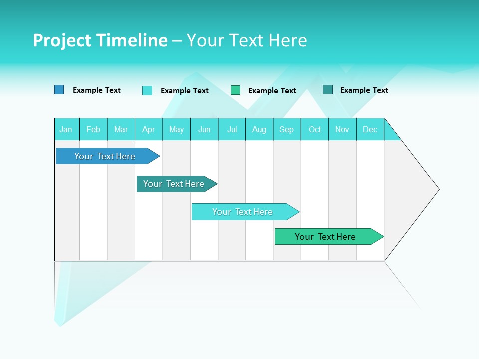 A Blue Arrow Pointing Upward On A White Background PowerPoint Template