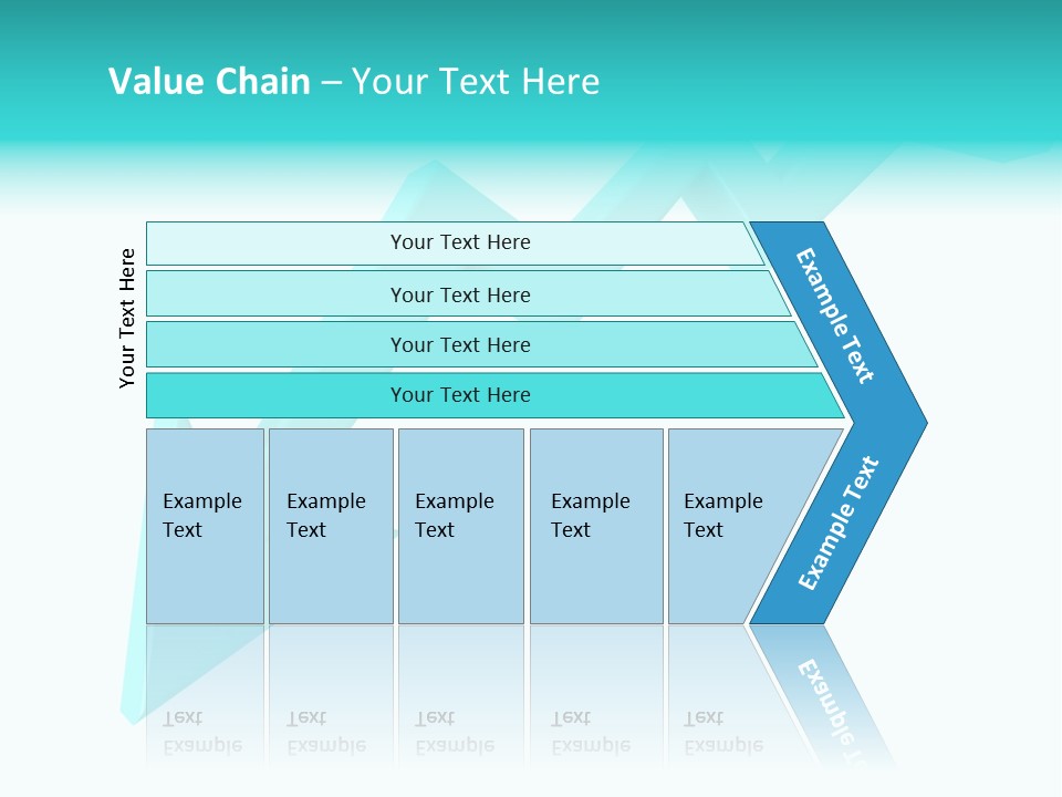 A Blue Arrow Pointing Upward On A White Background PowerPoint Template