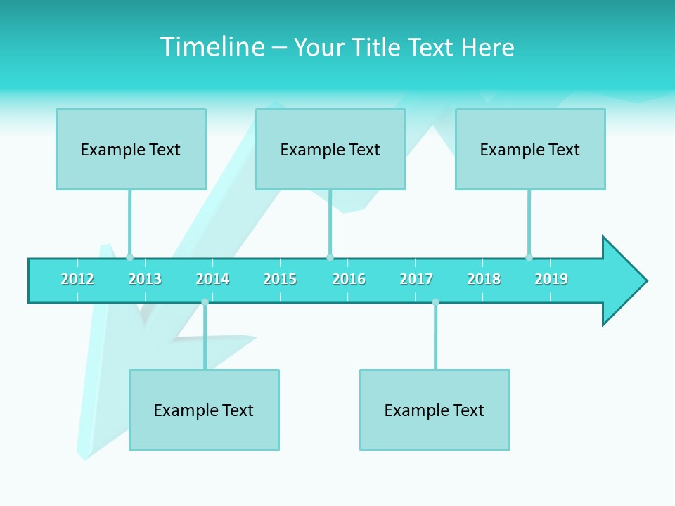 A Blue Arrow Pointing Upward On A White Background PowerPoint Template