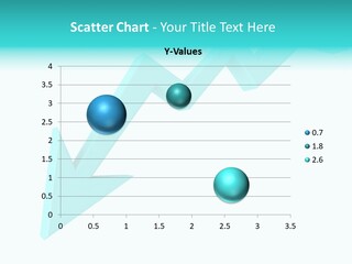 A Blue Arrow Pointing Upward On A White Background PowerPoint Template