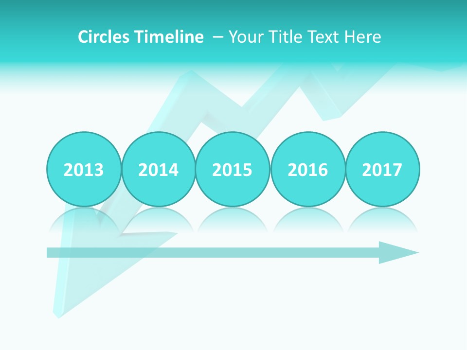 A Blue Arrow Pointing Upward On A White Background PowerPoint Template