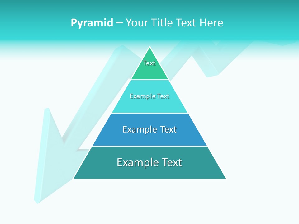 A Blue Arrow Pointing Upward On A White Background PowerPoint Template
