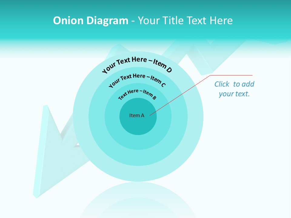 A Blue Arrow Pointing Upward On A White Background PowerPoint Template