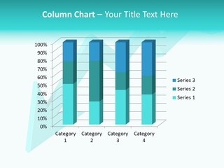 A Blue Arrow Pointing Upward On A White Background PowerPoint Template