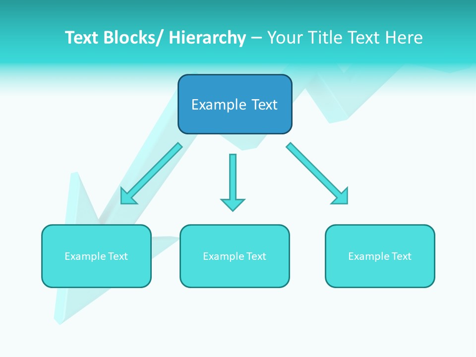 A Blue Arrow Pointing Upward On A White Background PowerPoint Template