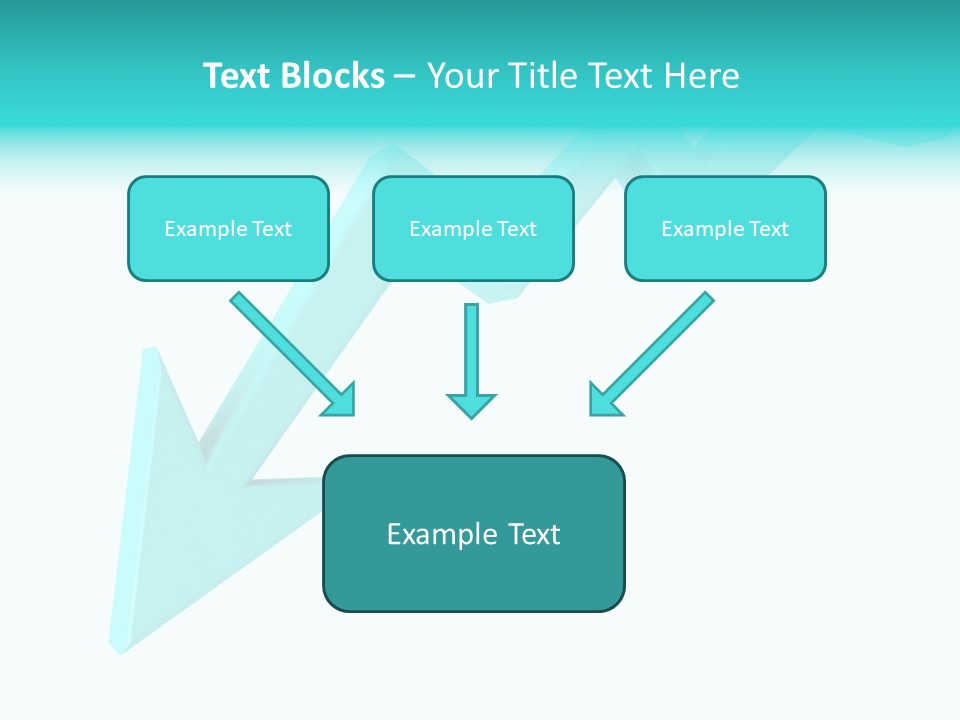 A Blue Arrow Pointing Upward On A White Background PowerPoint Template