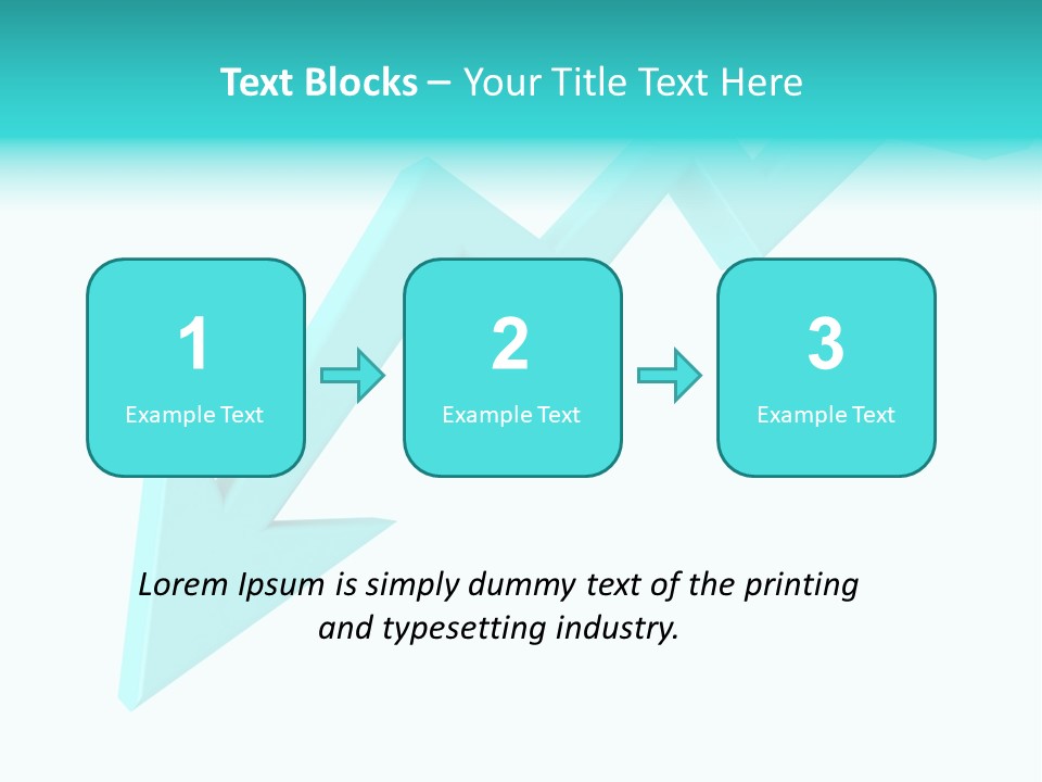 A Blue Arrow Pointing Upward On A White Background PowerPoint Template