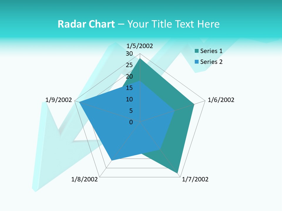 A Blue Arrow Pointing Upward On A White Background PowerPoint Template