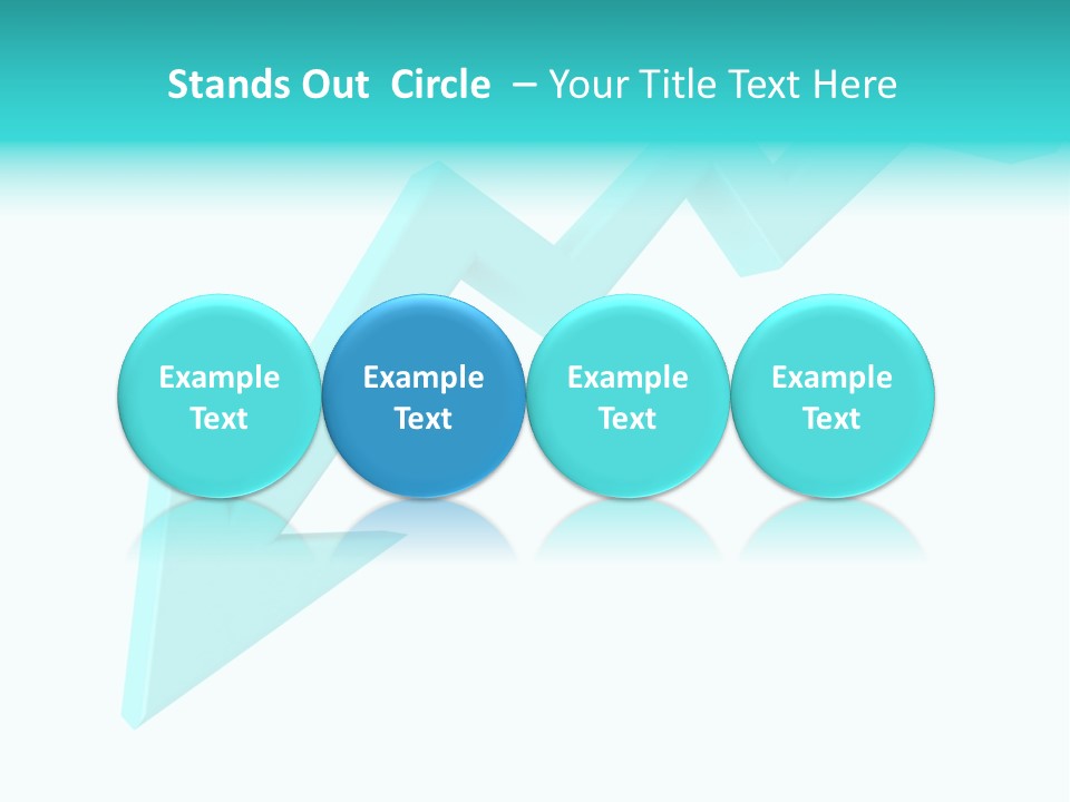 A Blue Arrow Pointing Upward On A White Background PowerPoint Template