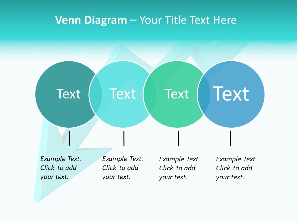 A Blue Arrow Pointing Upward On A White Background PowerPoint Template