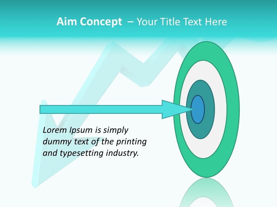 A Blue Arrow Pointing Upward On A White Background PowerPoint Template