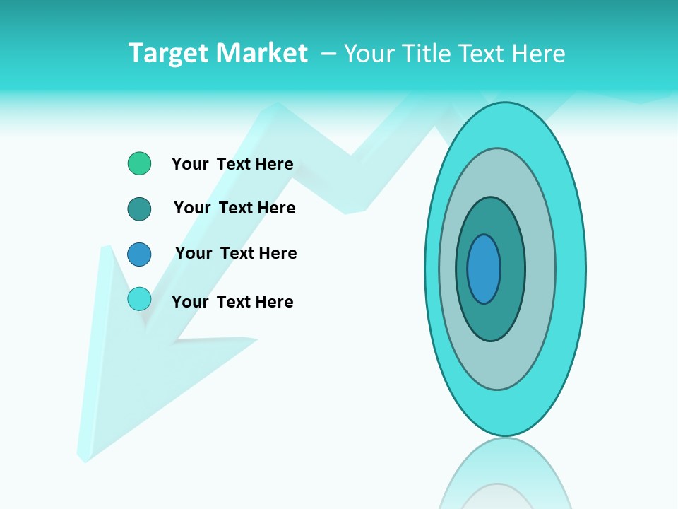 A Blue Arrow Pointing Upward On A White Background PowerPoint Template