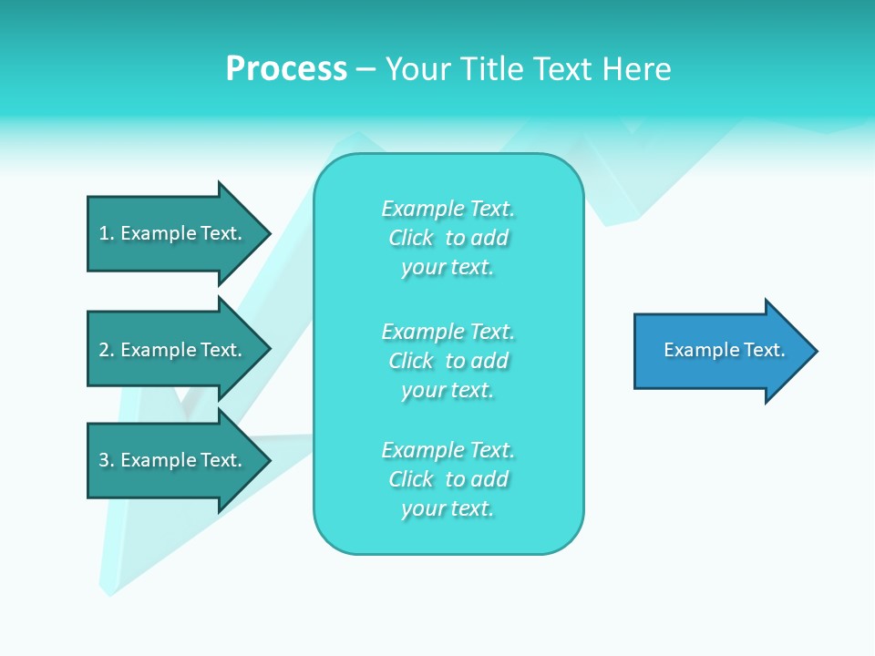 A Blue Arrow Pointing Upward On A White Background PowerPoint Template