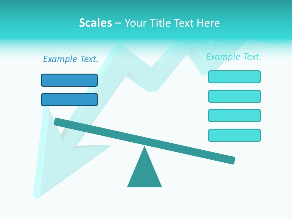 A Blue Arrow Pointing Upward On A White Background PowerPoint Template