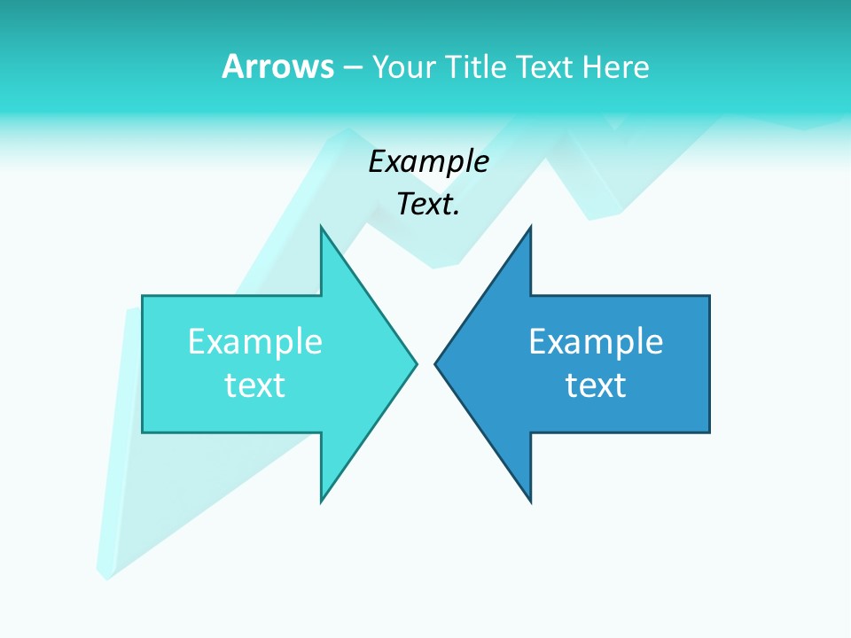 A Blue Arrow Pointing Upward On A White Background PowerPoint Template