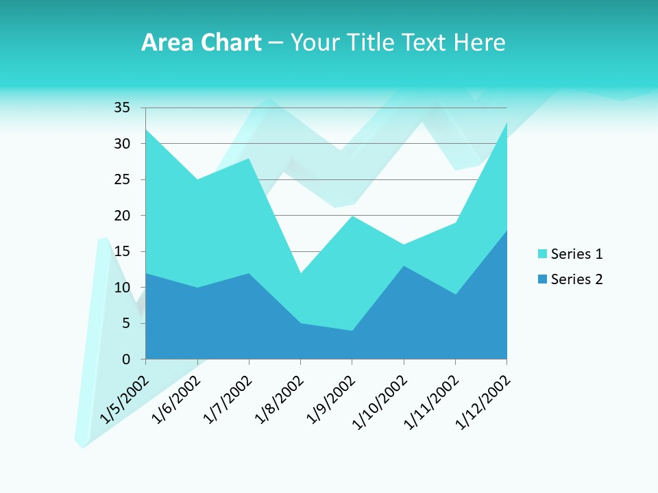 A Blue Arrow Pointing Upward On A White Background PowerPoint Template