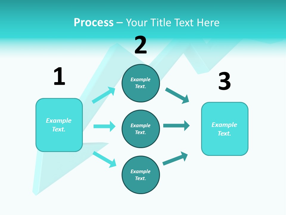 A Blue Arrow Pointing Upward On A White Background PowerPoint Template