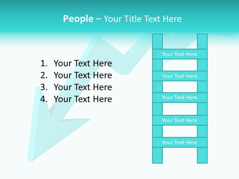 A Blue Arrow Pointing Upward On A White Background PowerPoint Template