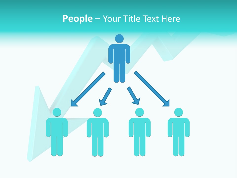 A Blue Arrow Pointing Upward On A White Background PowerPoint Template