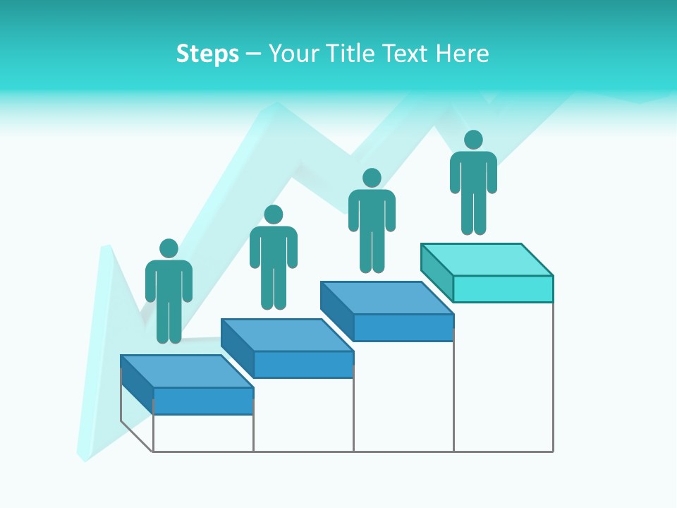 A Blue Arrow Pointing Upward On A White Background PowerPoint Template