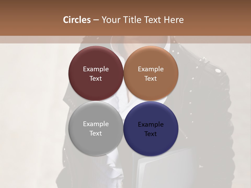 A Woman Is Holding A Folder And Smiling PowerPoint Template