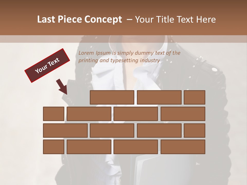 A Woman Is Holding A Folder And Smiling PowerPoint Template