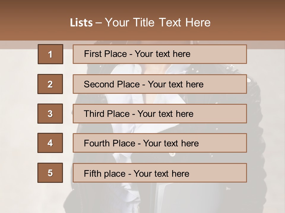 A Woman Is Holding A Folder And Smiling PowerPoint Template