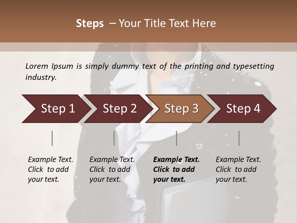 A Woman Is Holding A Folder And Smiling PowerPoint Template