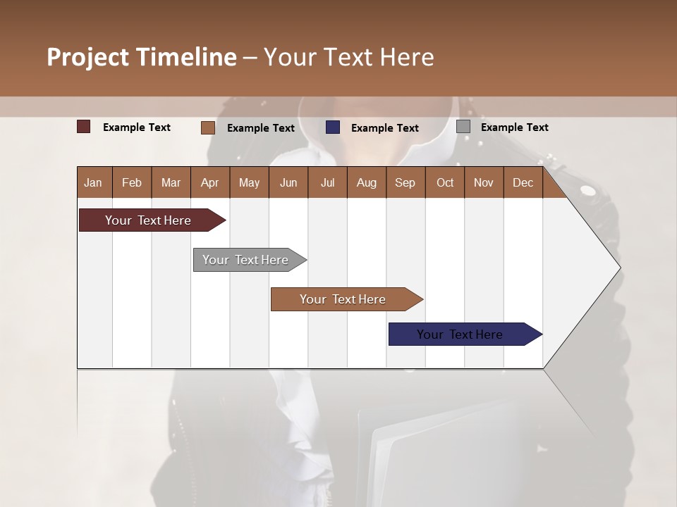 A Woman Is Holding A Folder And Smiling PowerPoint Template