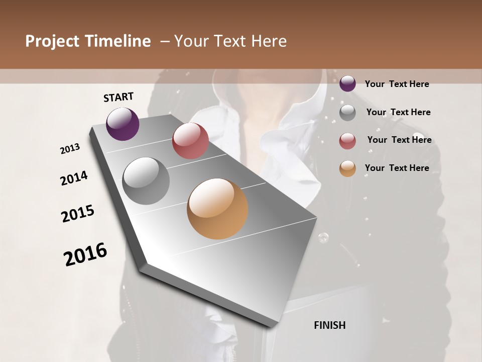 A Woman Is Holding A Folder And Smiling PowerPoint Template