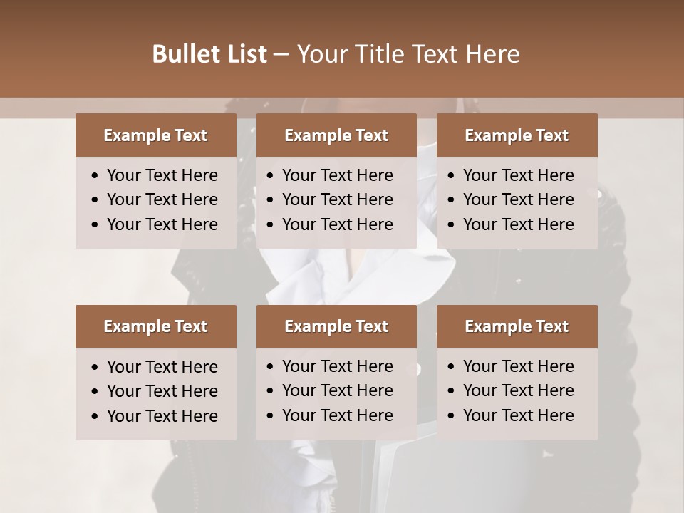 A Woman Is Holding A Folder And Smiling PowerPoint Template