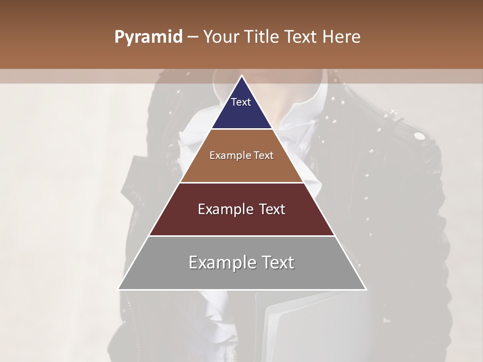 A Woman Is Holding A Folder And Smiling PowerPoint Template