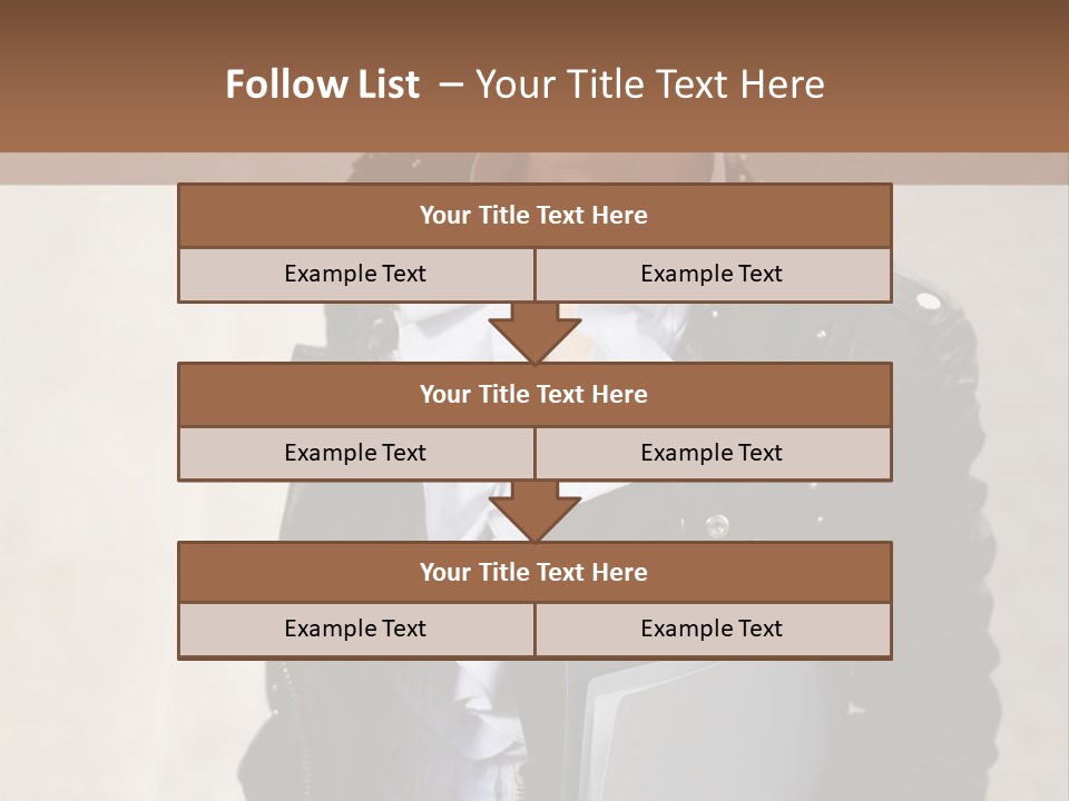A Woman Is Holding A Folder And Smiling PowerPoint Template