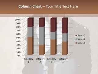 A Woman Is Holding A Folder And Smiling PowerPoint Template