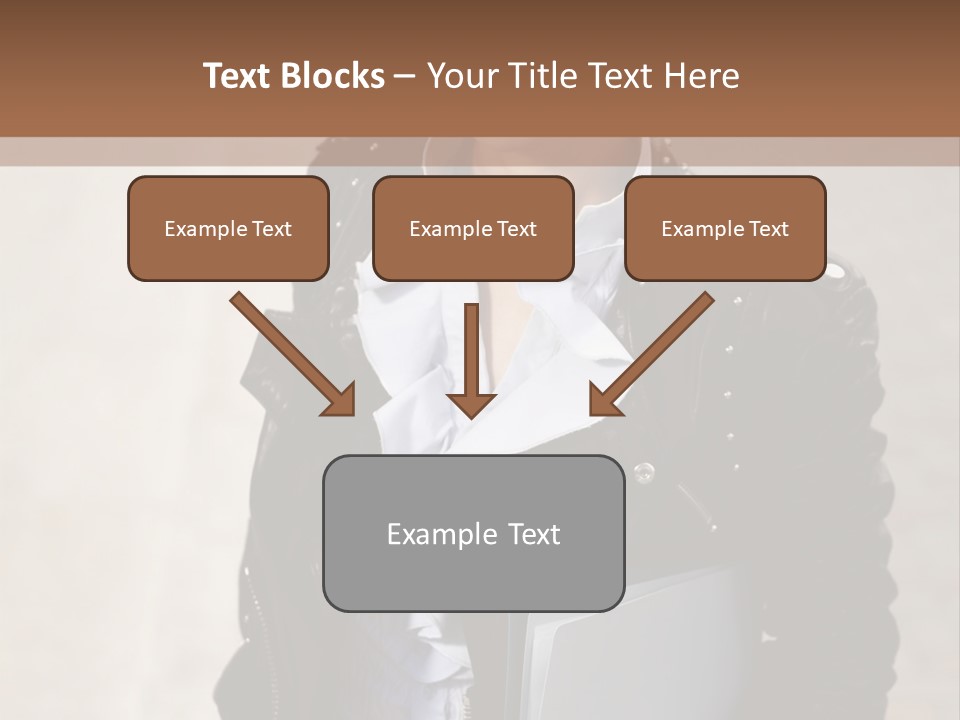 A Woman Is Holding A Folder And Smiling PowerPoint Template