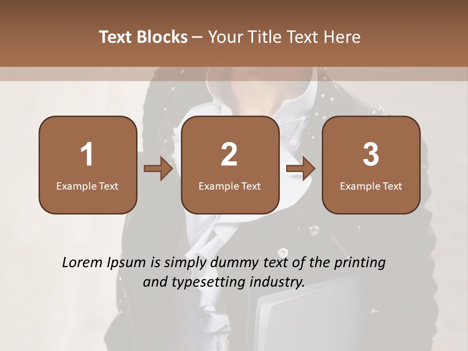 A Woman Is Holding A Folder And Smiling PowerPoint Template