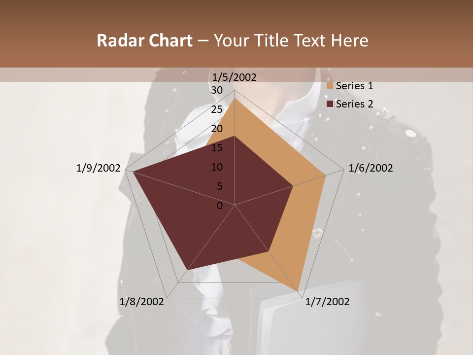 A Woman Is Holding A Folder And Smiling PowerPoint Template
