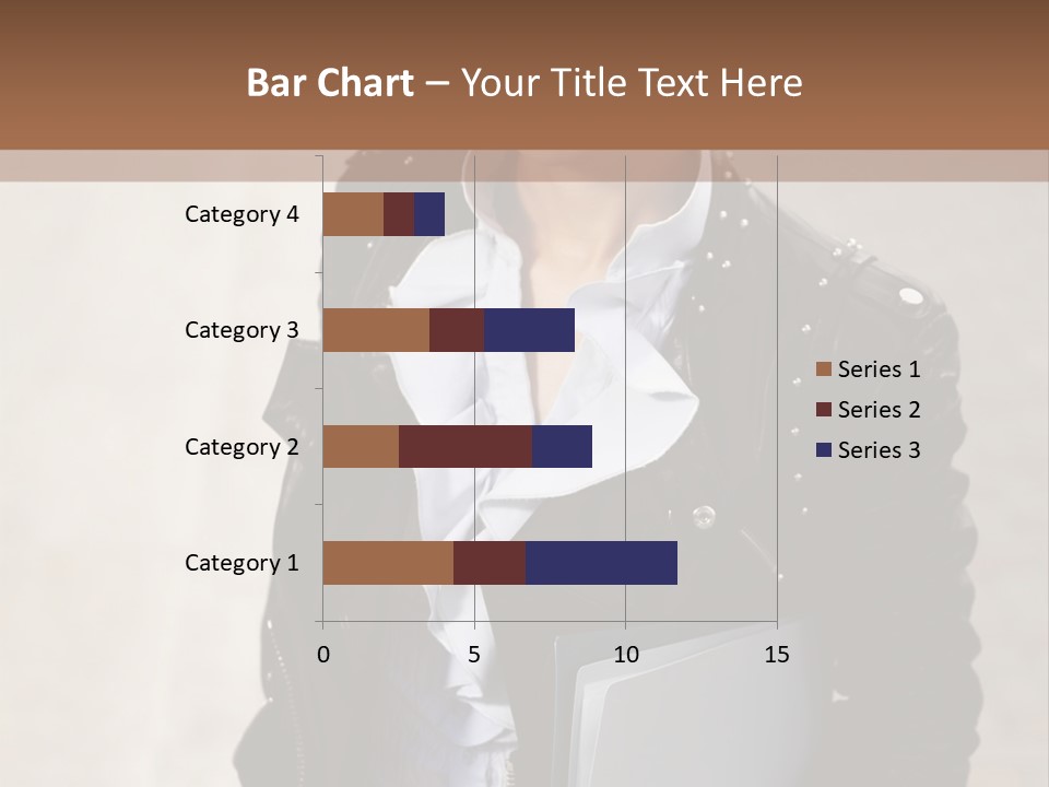 A Woman Is Holding A Folder And Smiling PowerPoint Template