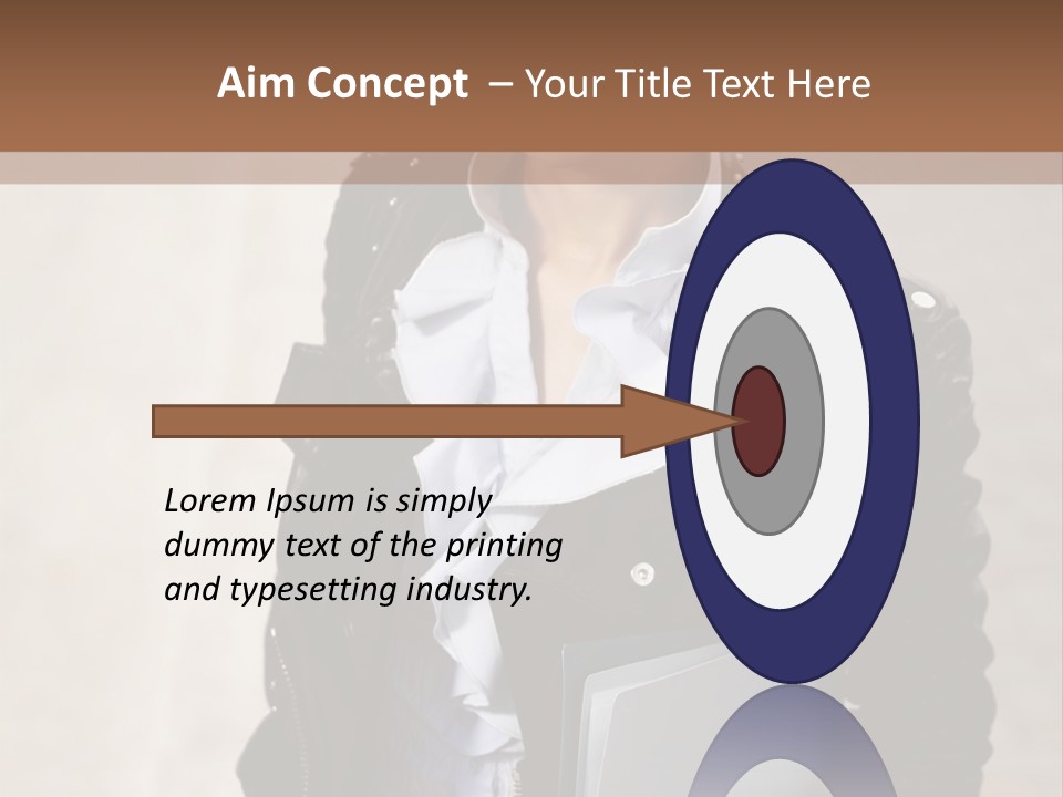 A Woman Is Holding A Folder And Smiling PowerPoint Template