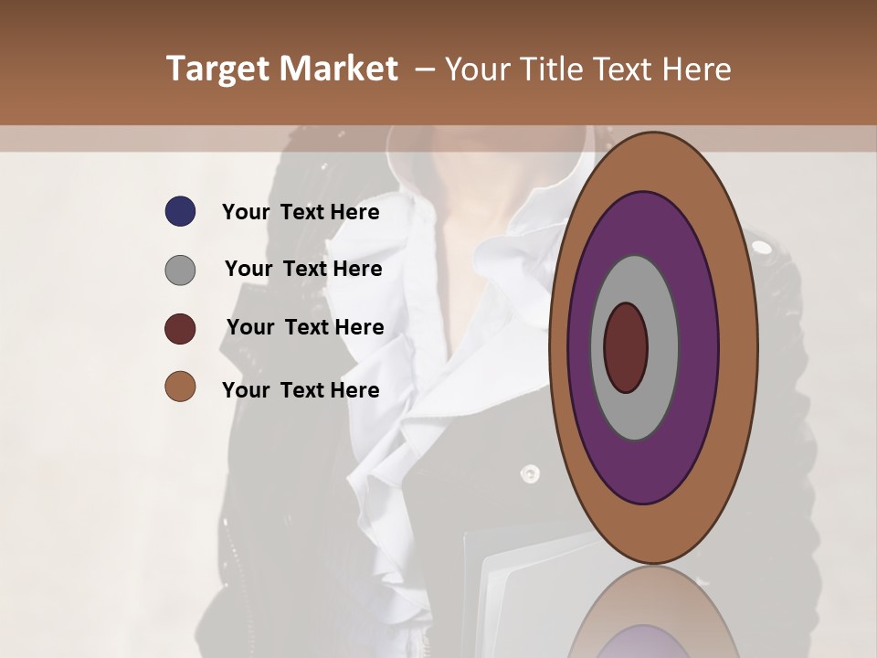 A Woman Is Holding A Folder And Smiling PowerPoint Template