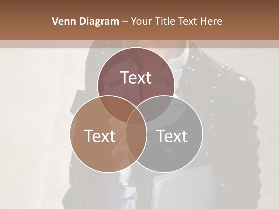 A Woman Is Holding A Folder And Smiling PowerPoint Template