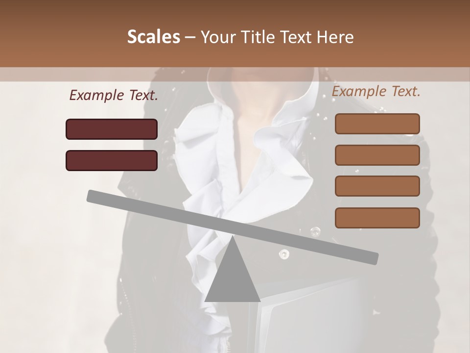 A Woman Is Holding A Folder And Smiling PowerPoint Template