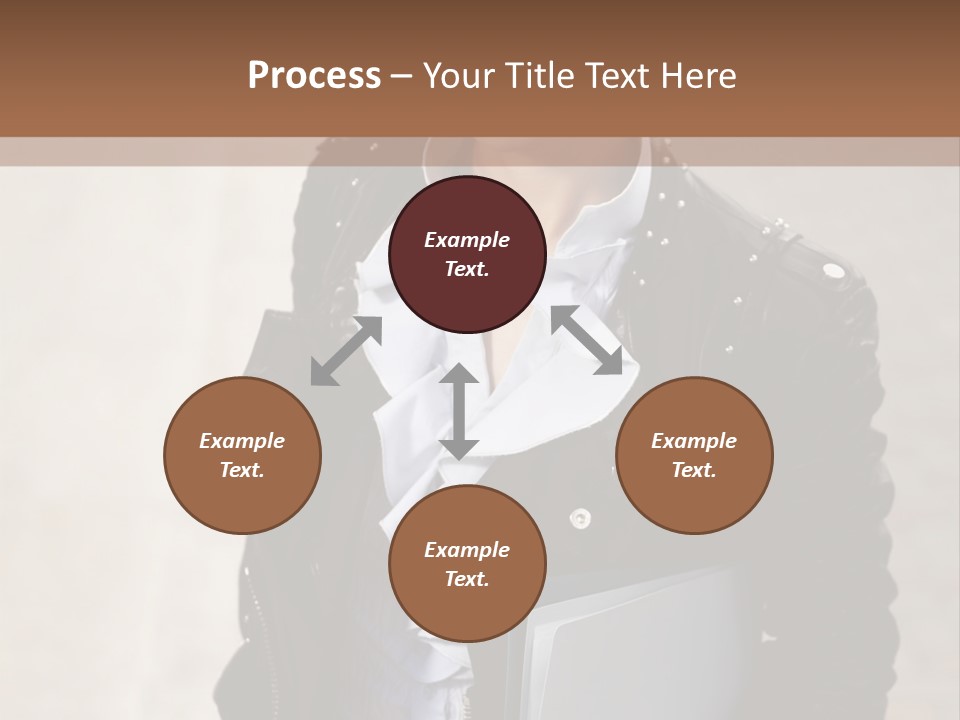 A Woman Is Holding A Folder And Smiling PowerPoint Template