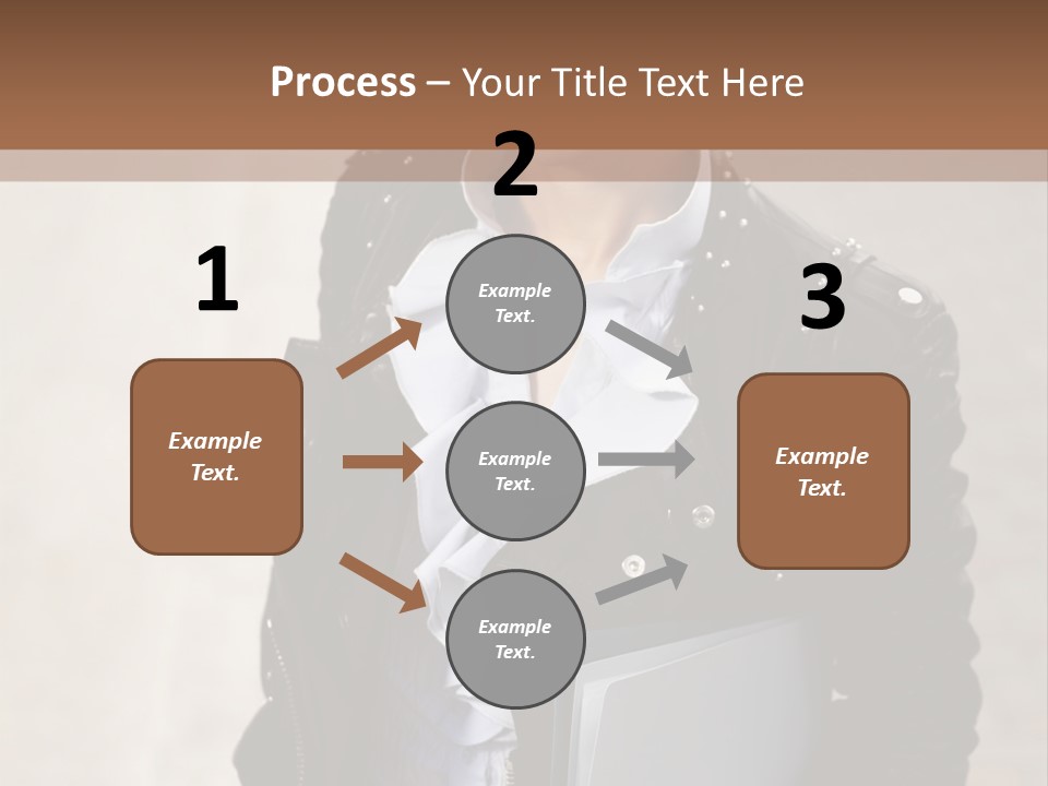 A Woman Is Holding A Folder And Smiling PowerPoint Template