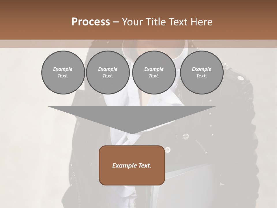 A Woman Is Holding A Folder And Smiling PowerPoint Template