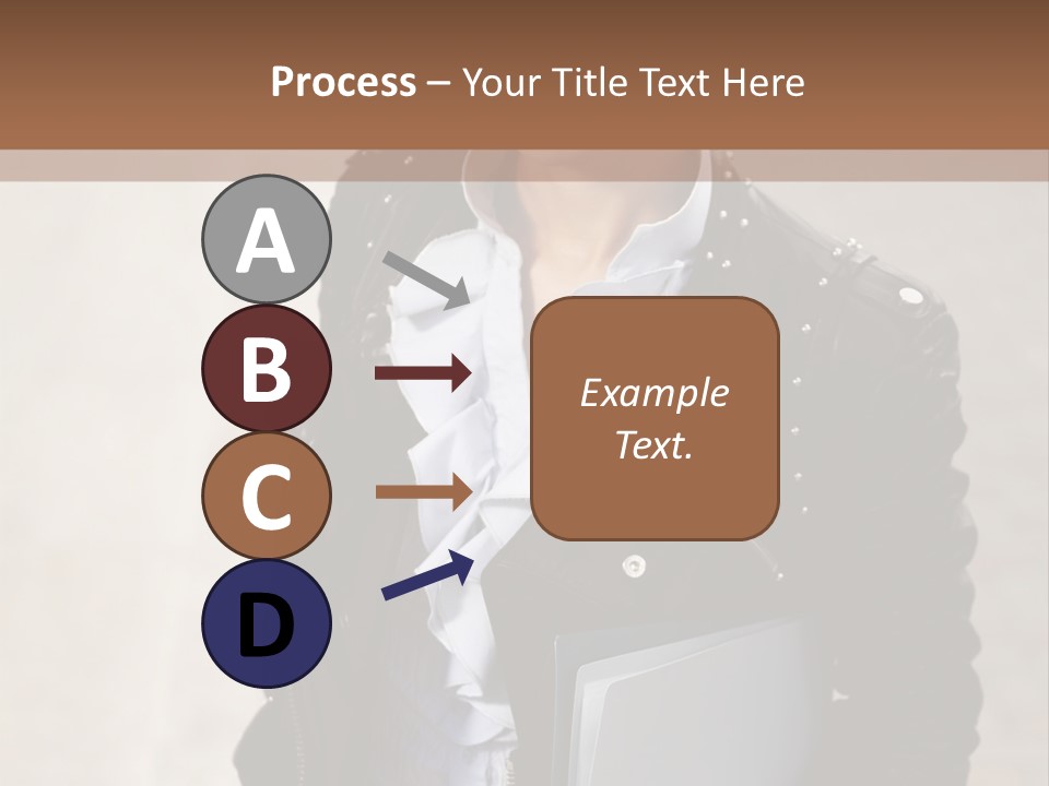 A Woman Is Holding A Folder And Smiling PowerPoint Template